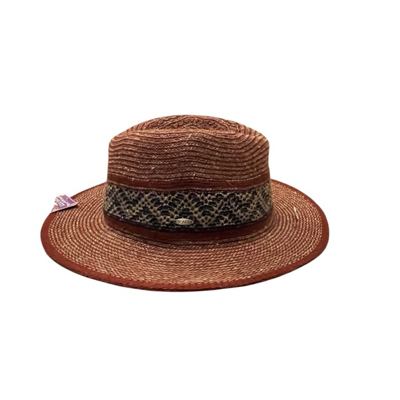 Women’s Burgundy Panama Hat Scala Old Country Road Hat - Picture 5 of 7